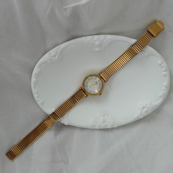 Sku 0481 gold white mini watch vintage vibe‎ + in a gift box Stainless steel main image 6
